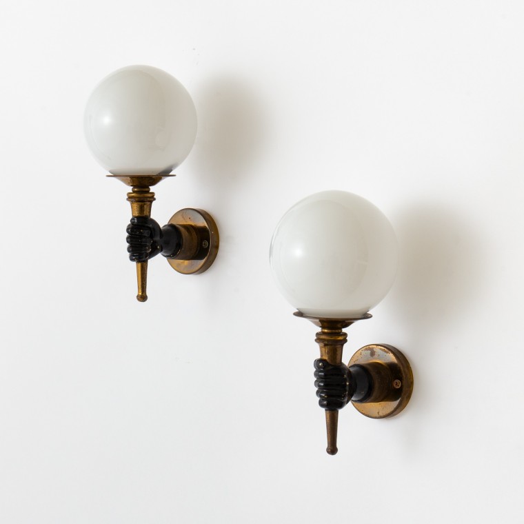 French 'Hand' Sconces