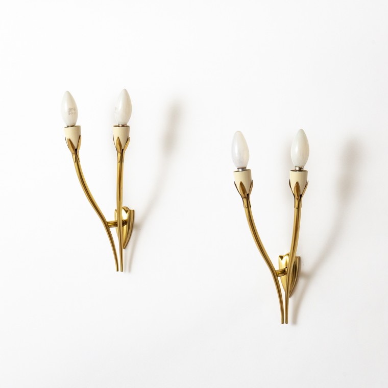 Italian Brass Sconces