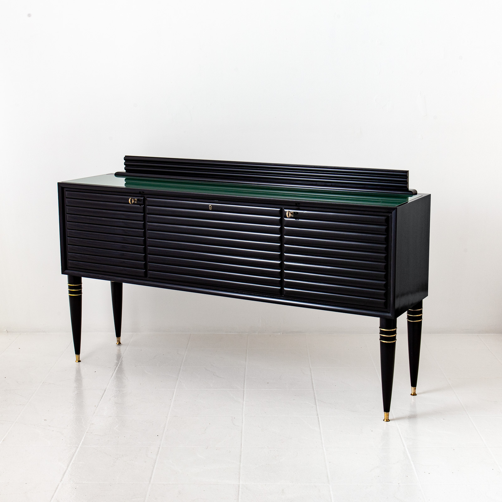 Italian Lacquered Sideboard Black A