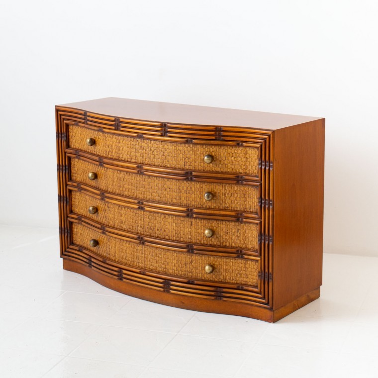 Italian Rattan Chest of Drawers