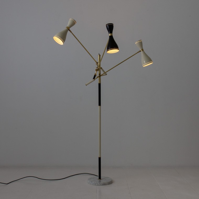 Italian Tri-Arm Floor Lamp