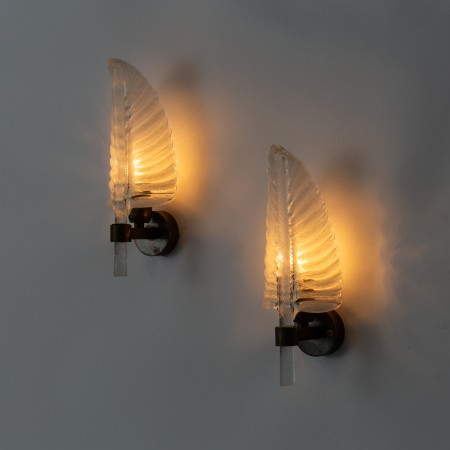 Murano 'Leaf' Sconces