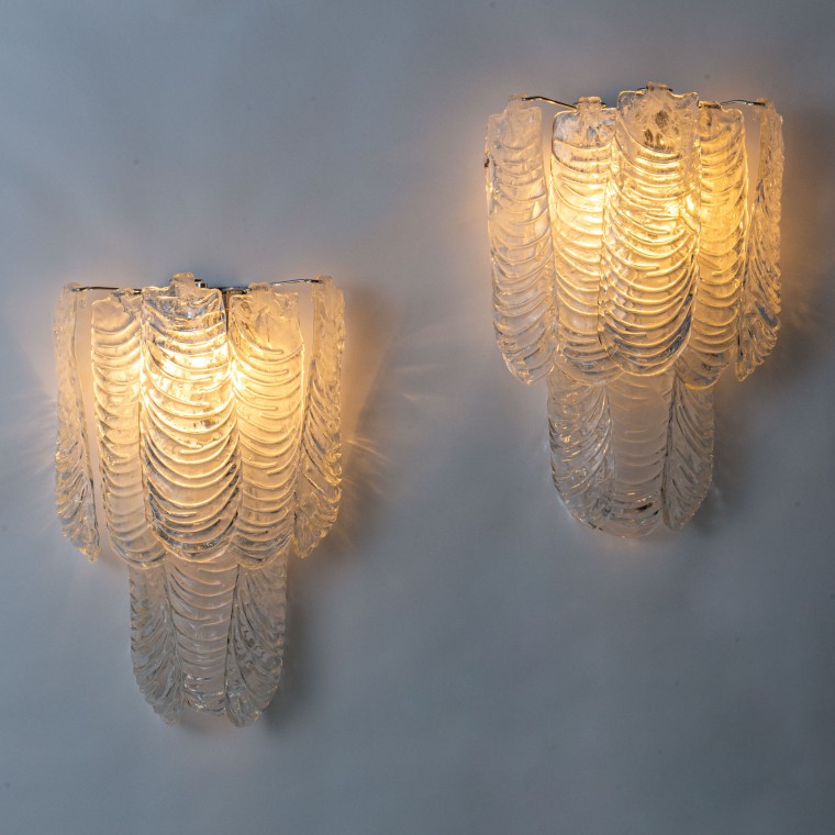 'Ruched' Murano Wall Lights